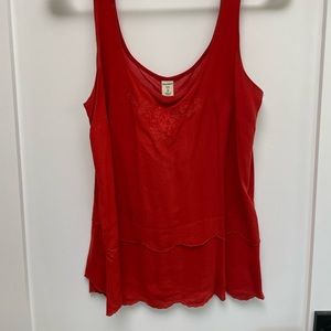 Old Navy Scoop Neck Scallop Tank Top in Orange